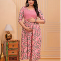 MamaVibez Floral Maternity & Feeding Night Suit