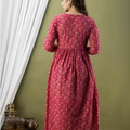 MamaVibez Floral Cotton Maternity & Feeding Gown