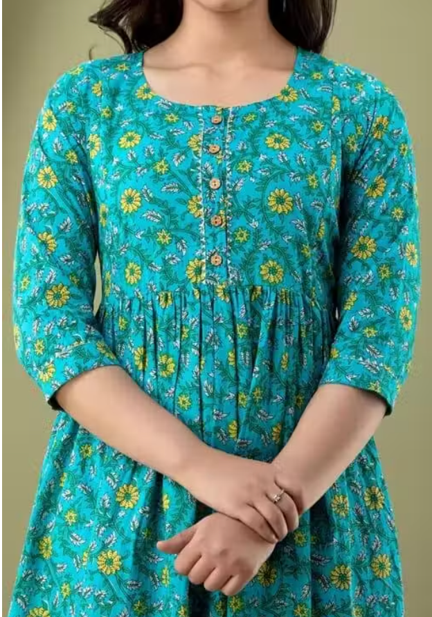 MamaVibez Premium Floral Maternity & Feeding Gown