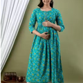 MamaVibez Premium Floral Maternity & Feeding Gown