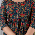 MamaVibez Pure Cotton Printed Maternity & Feeding Gown