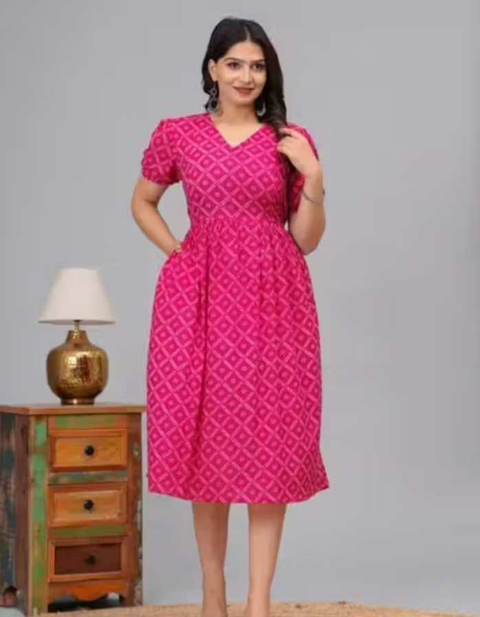 MamaVibez Cotton Maternity & Feeding Kurti