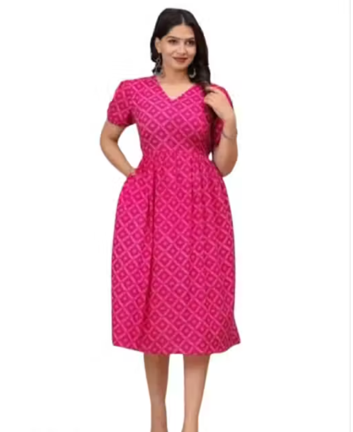MamaVibez Cotton Maternity & Feeding Kurti