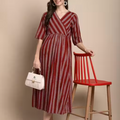 MamaVibez Maroon Cotton Maternity & Feeding Kurti