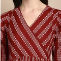 MamaVibez Maroon Cotton Maternity & Feeding Kurti